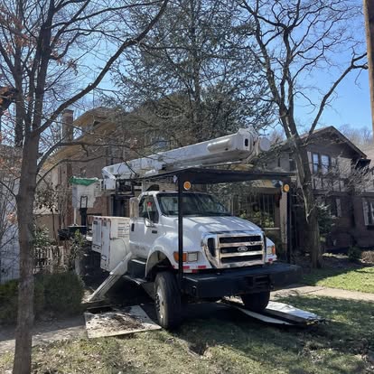 Bucket truck for tree work